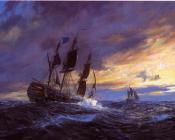 杰夫亨特 - Vanguard in heavy weather off Toulon, 19th May 1798
